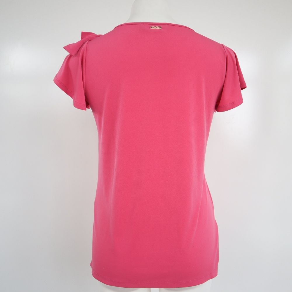 Ivanka Trump Mauve Short Sleeve w/ 1 Shoulder Bow - Picture 5 of 6